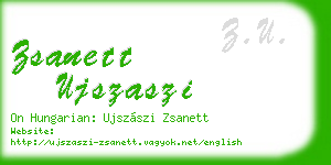 zsanett ujszaszi business card